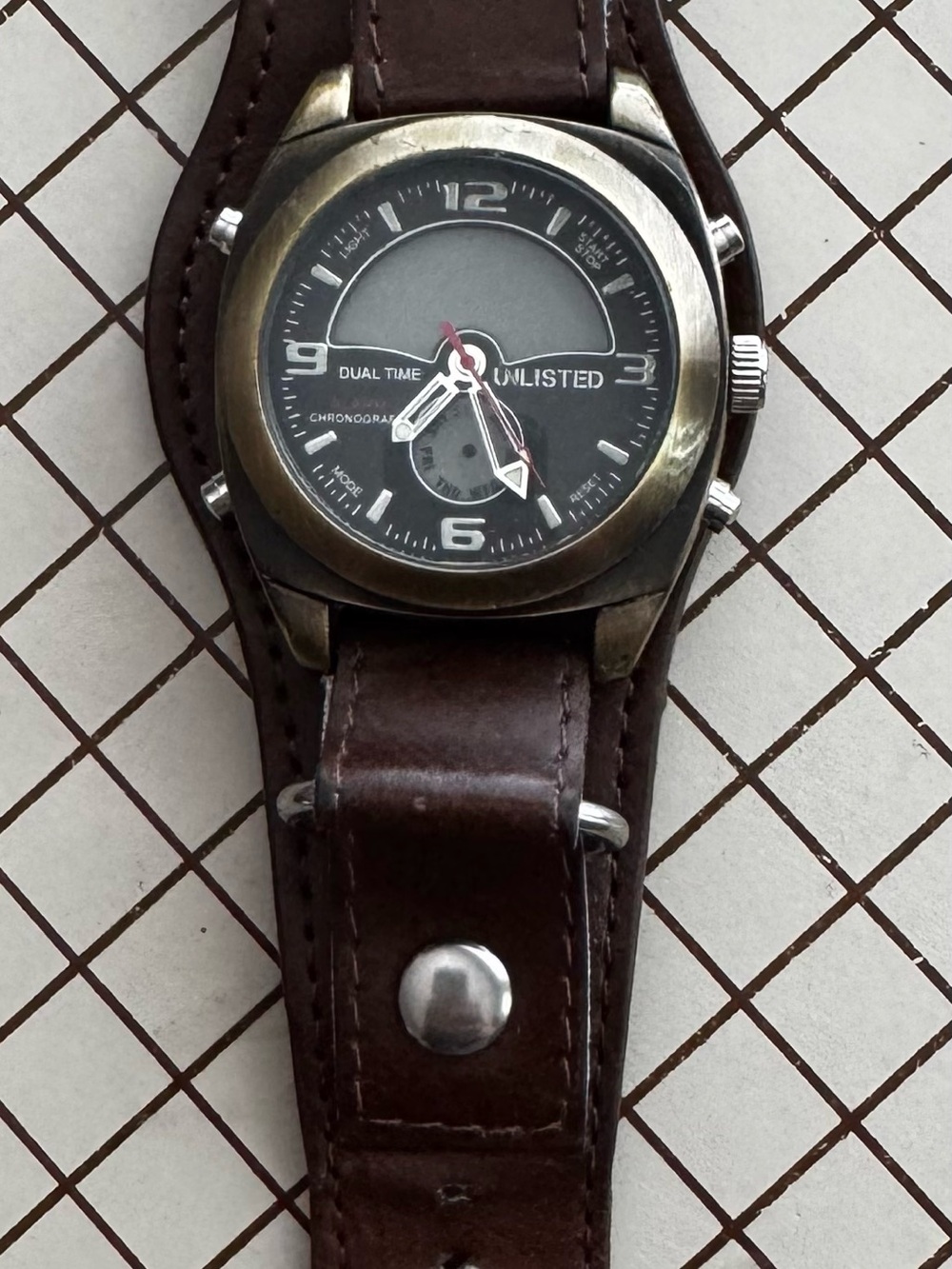 Vintage Unlisted by Kenneth Cole Men’s Analog-Digital Chronograph Watch